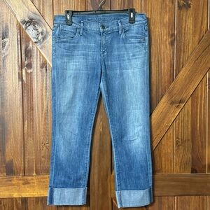 citizens of humanity dani cropped straight leg - size 28-Light Blue Wash